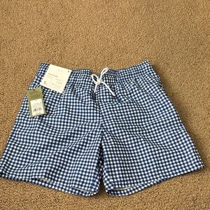 Goodfellow & Co Blue Checkered Swim Trunks